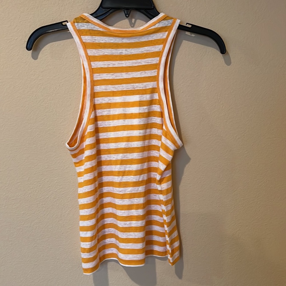NWT Frame Ringer Stripe Organic Linen Racerback Tank - Picture 4 of 4